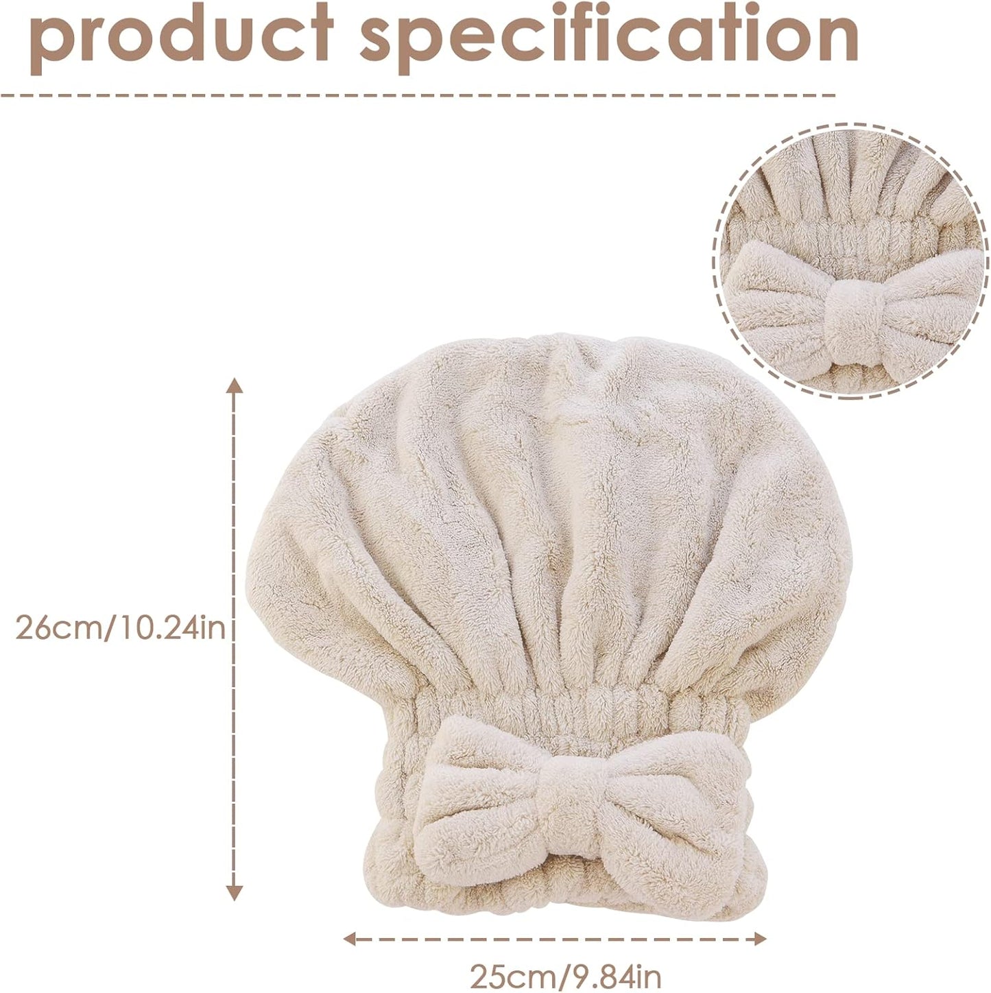 Gorro Secapelo de Microfibra – Suave, Absorbente y Rápido