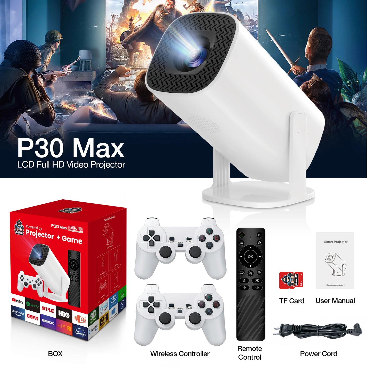 Proyector de Cine y Juegos Portátil