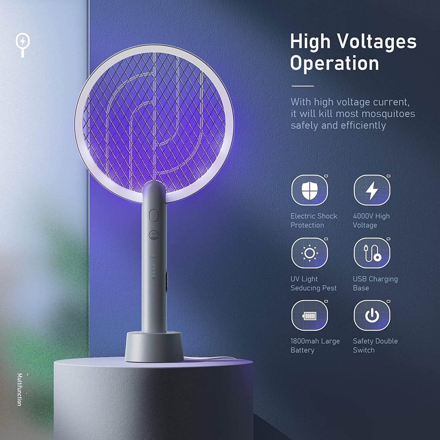 Raqueta Eléctrica Atrapamosquitos